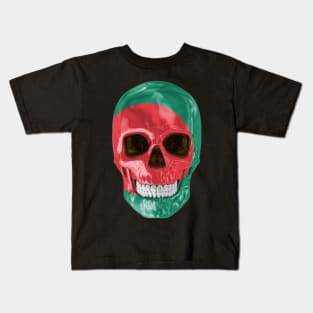 Bangladesh Flag Skull - Gift for Bengali With Roots From Bangladesh Kids T-Shirt